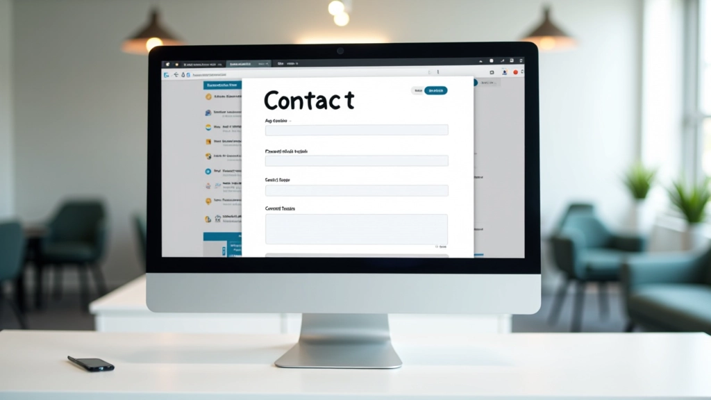 Schermata di un modulo di contatto ben progettato con spaziatura ottimale e colori contrastanti