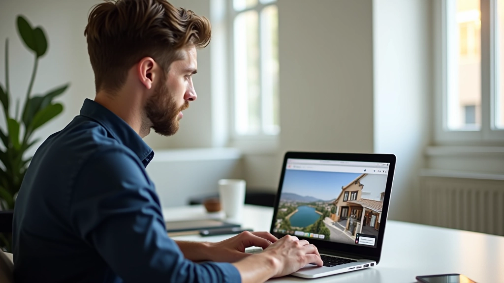 Interfaccia di un tour virtuale 360 gradi con controlli di navigazione tra le stanze di un appartamento